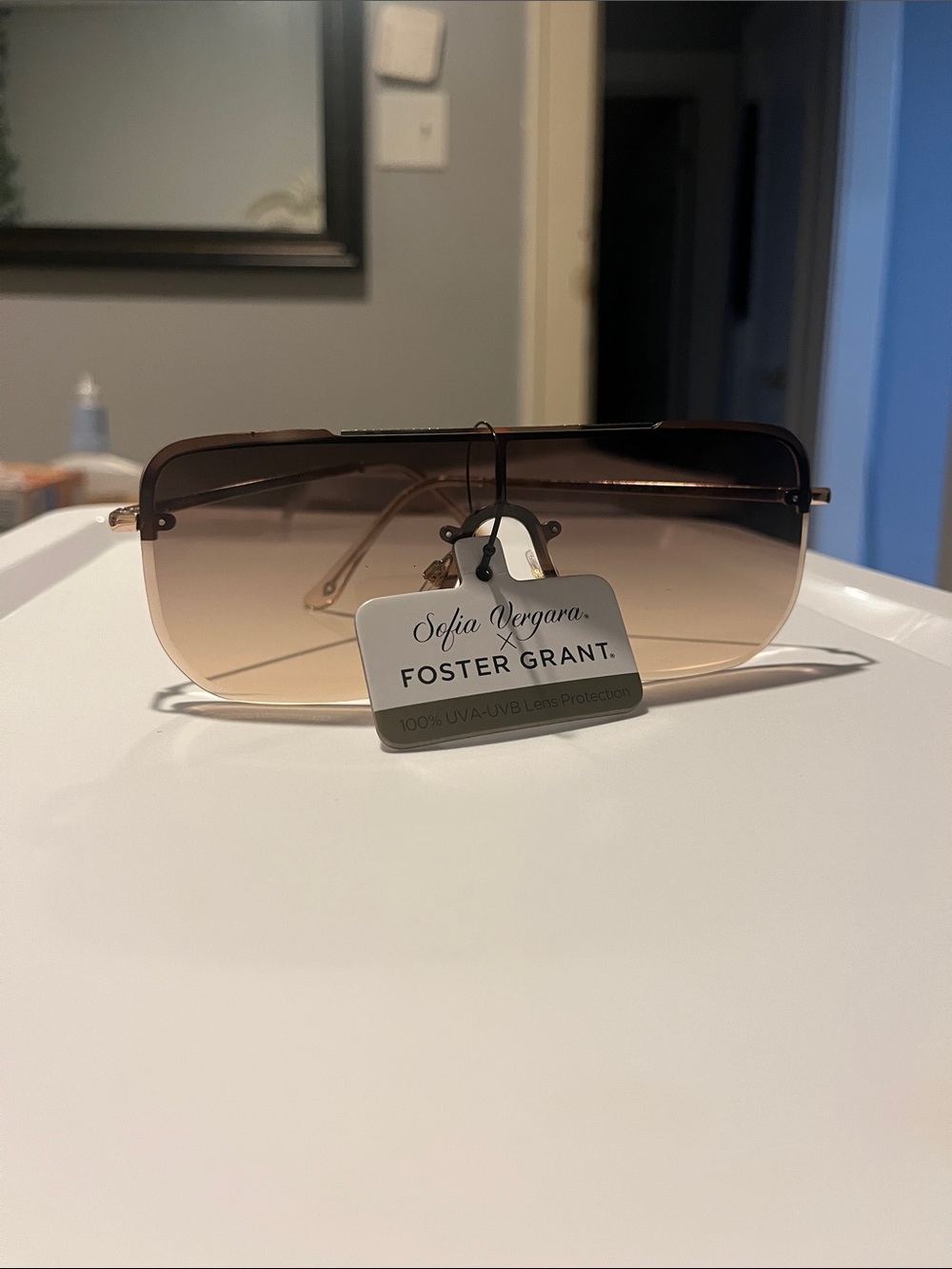 Foster Grant Men’s Brown Gradient Shield Sunglasses